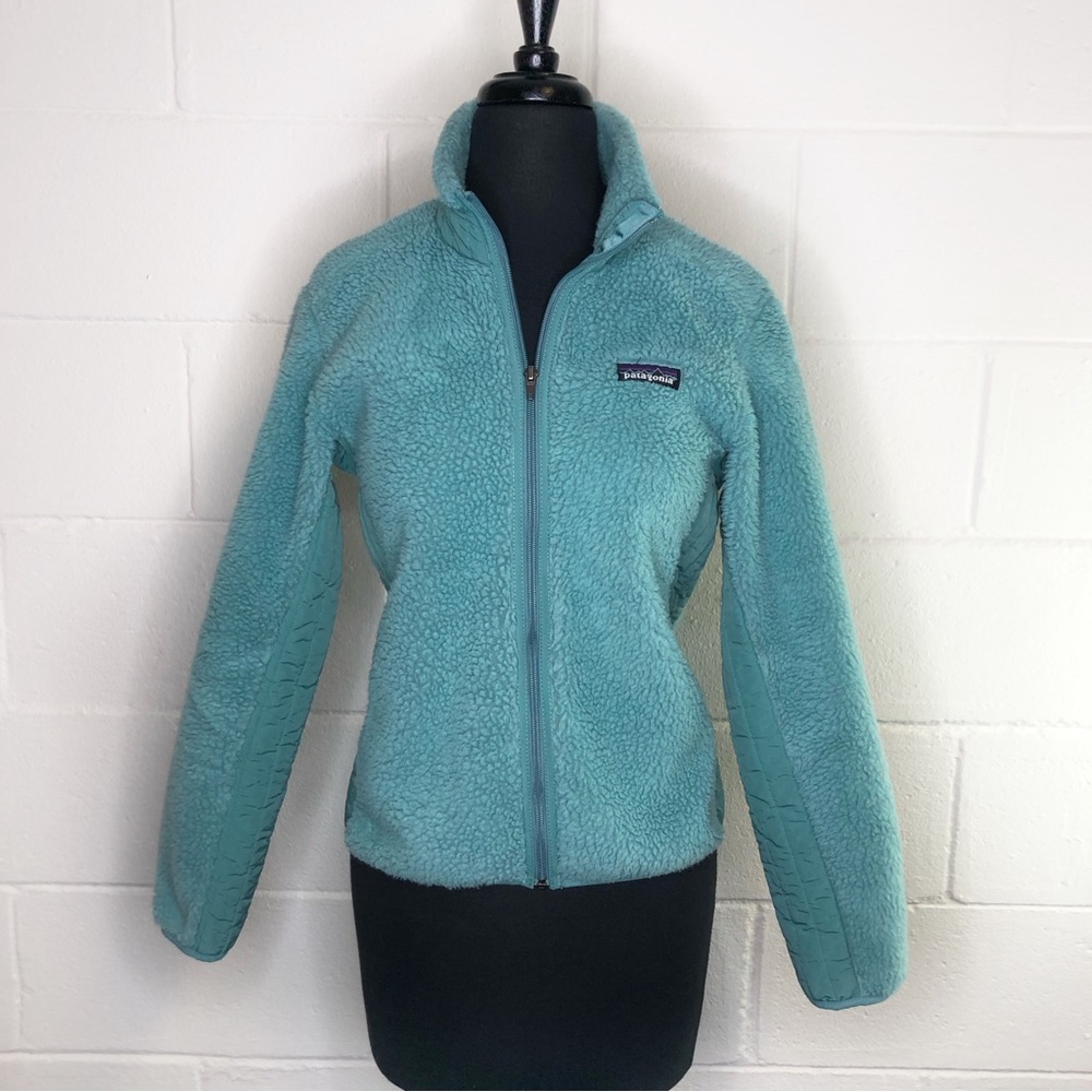 Patagonia Teal Sherpa Fleece Jacket